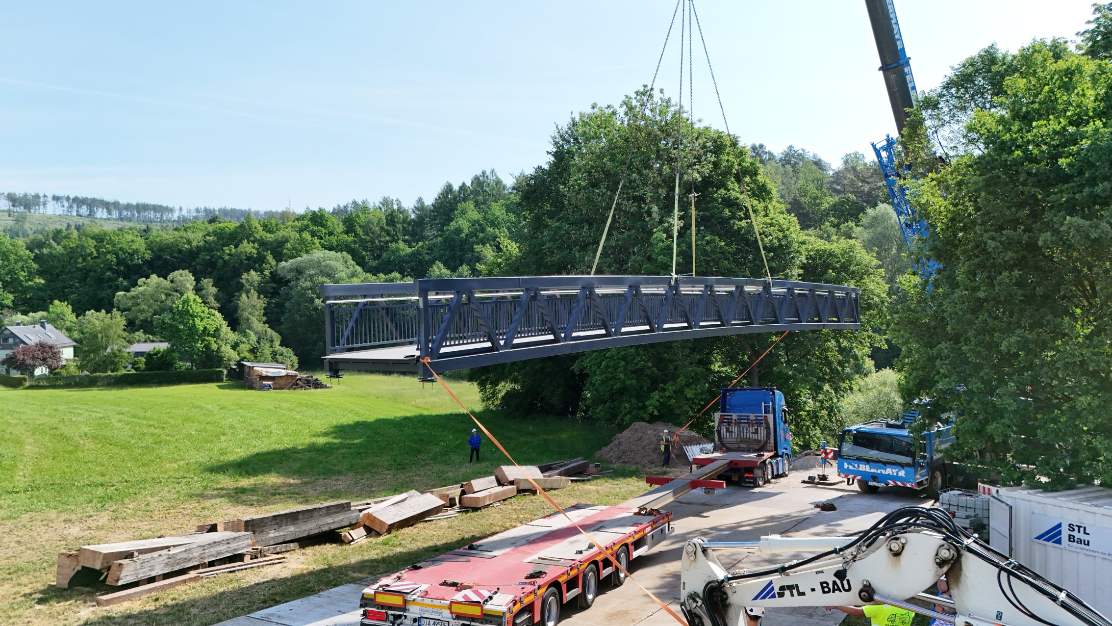 Neue Fußgängerbrücke am Stausee Sohland