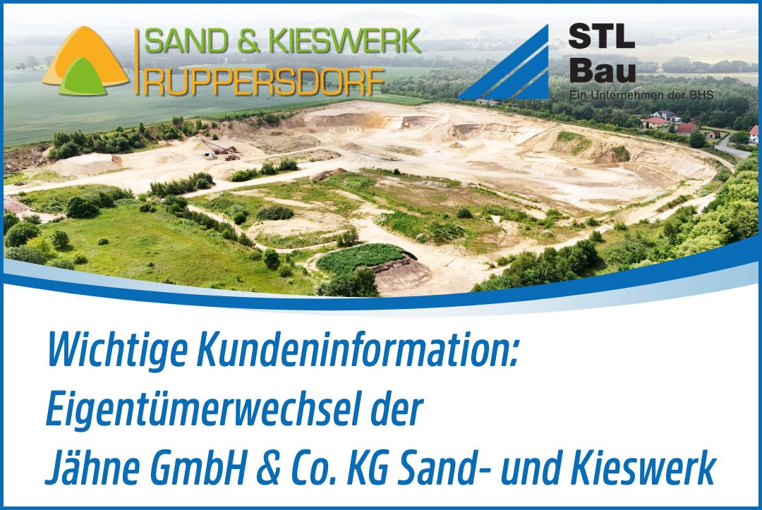Eigentümerwechsel der Jähne GmbH & Co. KG Sand- und Kieswerk
